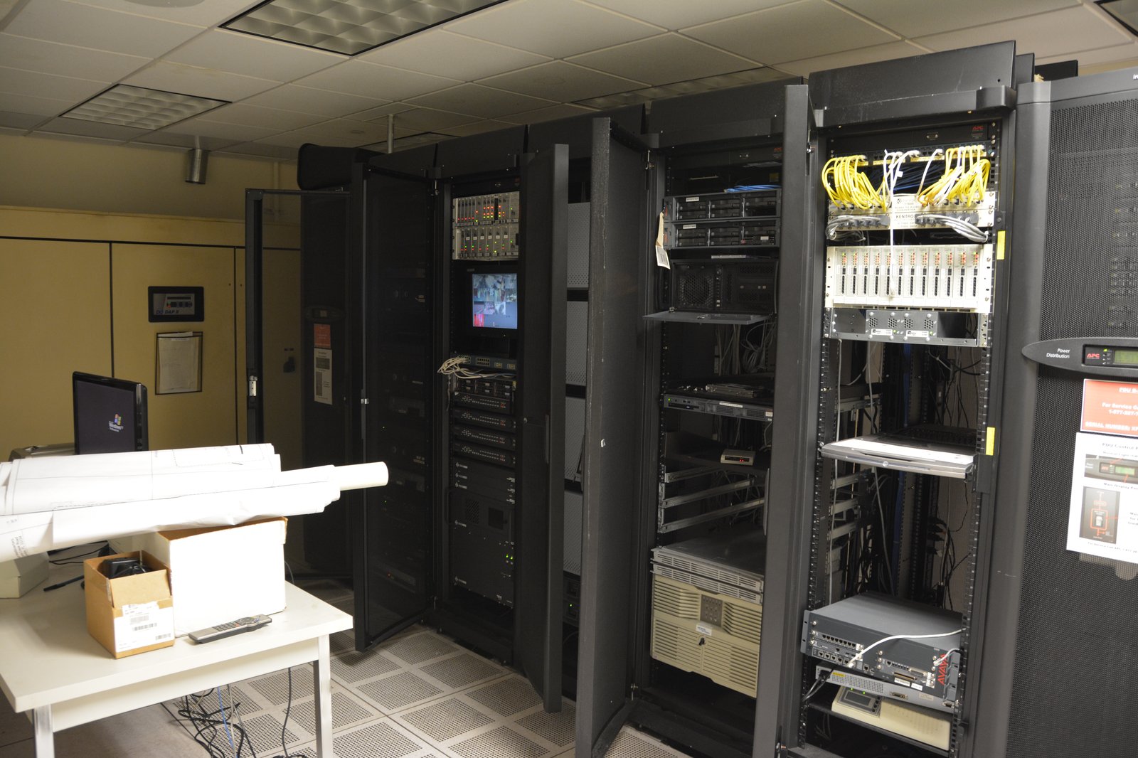 Server room with modern IT infrastructure